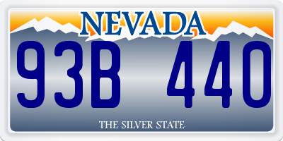 NV license plate 93B440