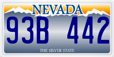NV license plate 93B442