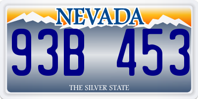 NV license plate 93B453