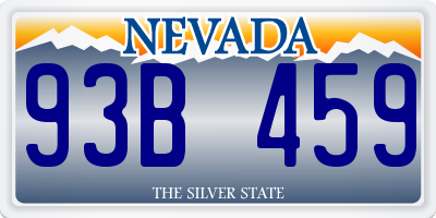 NV license plate 93B459