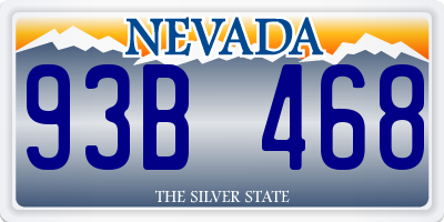NV license plate 93B468