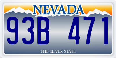 NV license plate 93B471