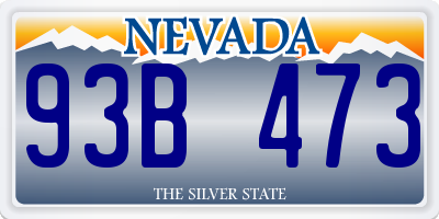 NV license plate 93B473