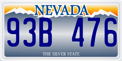 NV license plate 93B476