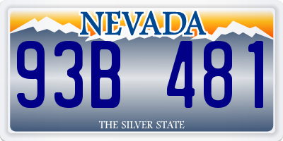 NV license plate 93B481