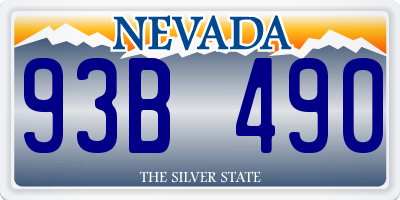 NV license plate 93B490