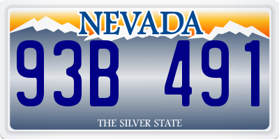 NV license plate 93B491