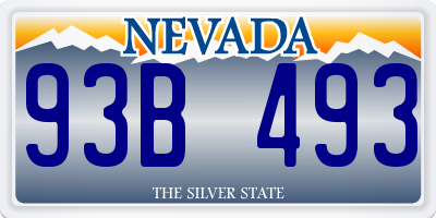 NV license plate 93B493