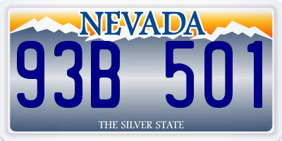 NV license plate 93B501