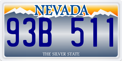 NV license plate 93B511