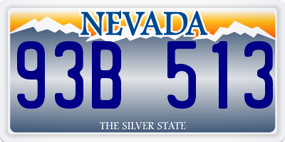 NV license plate 93B513