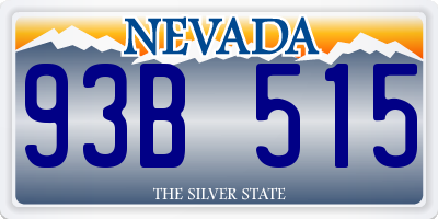 NV license plate 93B515