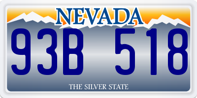 NV license plate 93B518