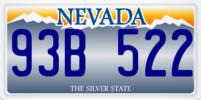 NV license plate 93B522