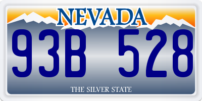 NV license plate 93B528