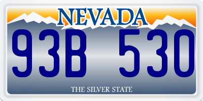 NV license plate 93B530