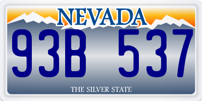 NV license plate 93B537