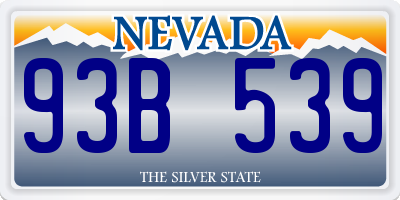 NV license plate 93B539