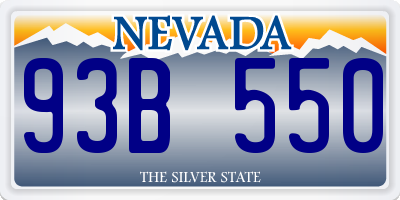 NV license plate 93B550