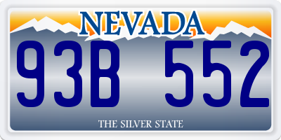 NV license plate 93B552