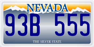 NV license plate 93B555