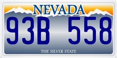 NV license plate 93B558