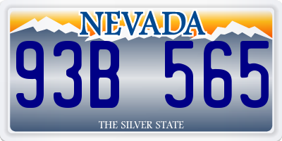 NV license plate 93B565