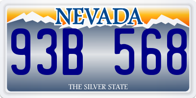 NV license plate 93B568