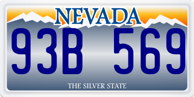 NV license plate 93B569