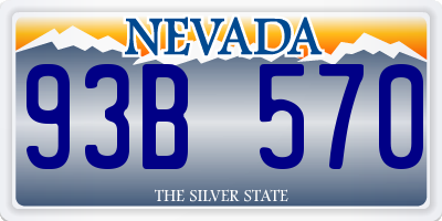 NV license plate 93B570