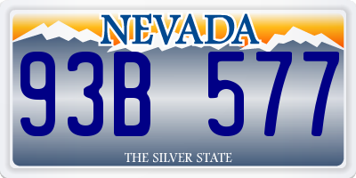 NV license plate 93B577