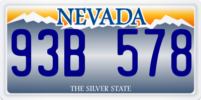 NV license plate 93B578