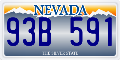 NV license plate 93B591