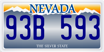 NV license plate 93B593