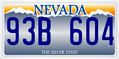 NV license plate 93B604