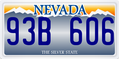 NV license plate 93B606