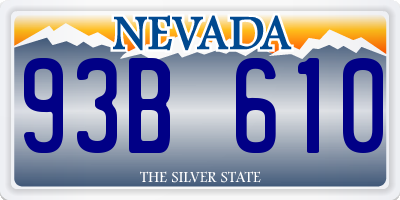 NV license plate 93B610