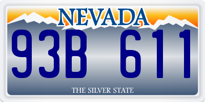 NV license plate 93B611