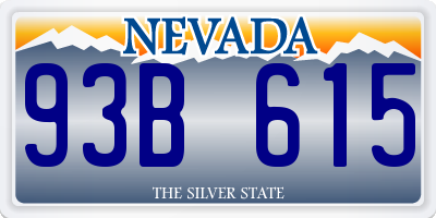NV license plate 93B615