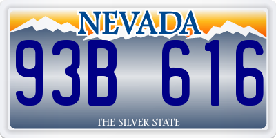 NV license plate 93B616