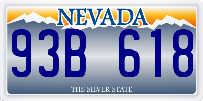 NV license plate 93B618