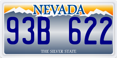 NV license plate 93B622