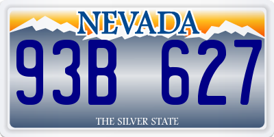 NV license plate 93B627