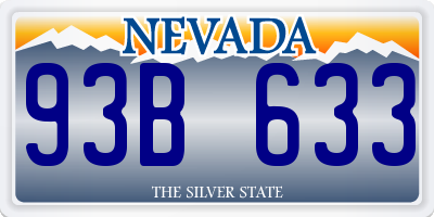 NV license plate 93B633