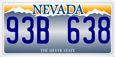 NV license plate 93B638