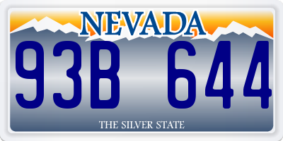 NV license plate 93B644