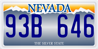 NV license plate 93B646