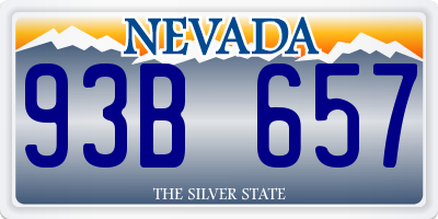 NV license plate 93B657