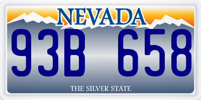 NV license plate 93B658