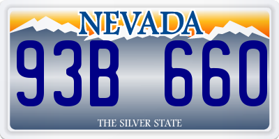 NV license plate 93B660